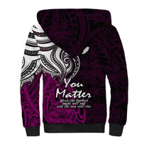 Your Matter Suicide Prevention Sherpa Hoodie Pink Polynesian Tribal LT9 - Polynesian Pride