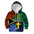 Tafea Day Kid Hoodie Vanuatu Sand Drawing With Polynesian Pattern LT9 Hoodie Blue - Polynesian Pride