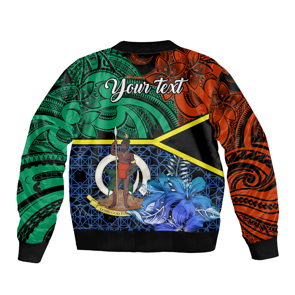 personalised-tafea-day-sleeve-zip-bomber-jacket-vanuatu-sand-drawing-with-polynesian-pattern