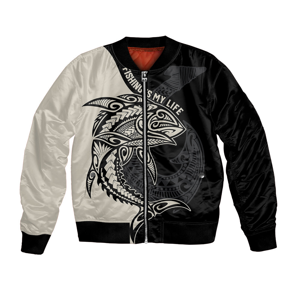 personalised-polynesia-fishing-bomber-jacket-with-maori-hei-matau-fish-hook-gold-art