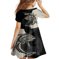 personalised-polynesia-fishing-kid-short-sleeve-dress-with-maori-hei-matau-fish-hook-gold-art