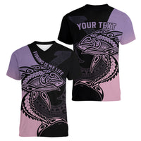 personalised-polynesia-fishing-women-v-neck-t-shirt-with-maori-hei-matau-fish-hook-pastel-art