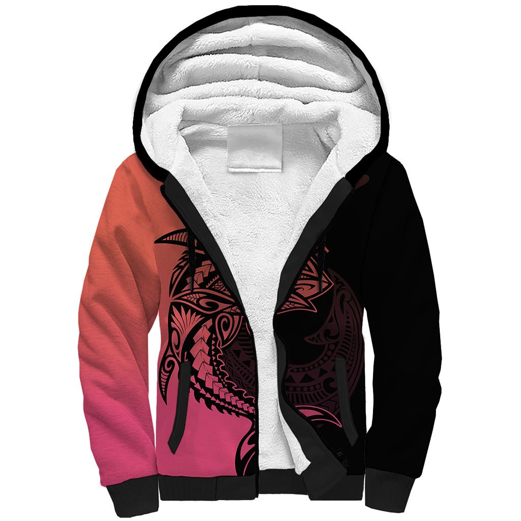 personalised-polynesia-fishing-sherpa-hoodie-with-maori-hei-matau-fish-hook-pink-art