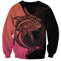 personalised-polynesia-fishing-sweatshirt-with-maori-hei-matau-fish-hook-pink-art