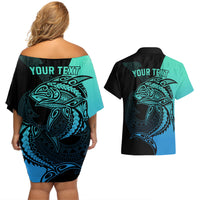 personalised-polynesia-fishing-couples-matching-off-shoulder-short-dress-and-hawaiian-shirt-with-maori-hei-matau-fish-hook-turquoise-art