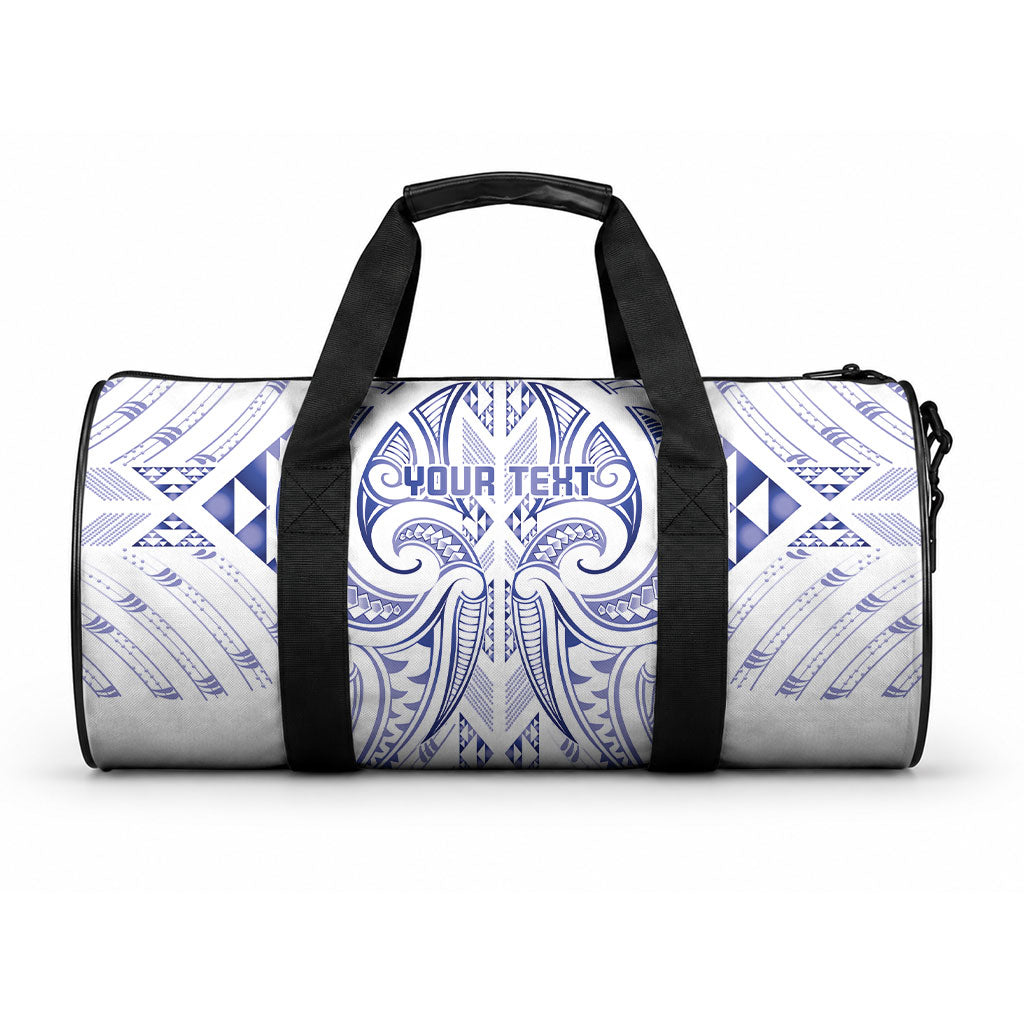 Maori Rugby Custom Ngaru Mangopare Duffle Bag Kikorangi Niho Taniwha Motif LT9 One size Blue - Polynesian Pride