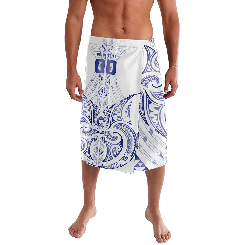 Maori Rugby Custom Ngaru Mangopare Lavalava Kikorangi Niho Taniwha Motif LT9 Blue - Polynesian Pride