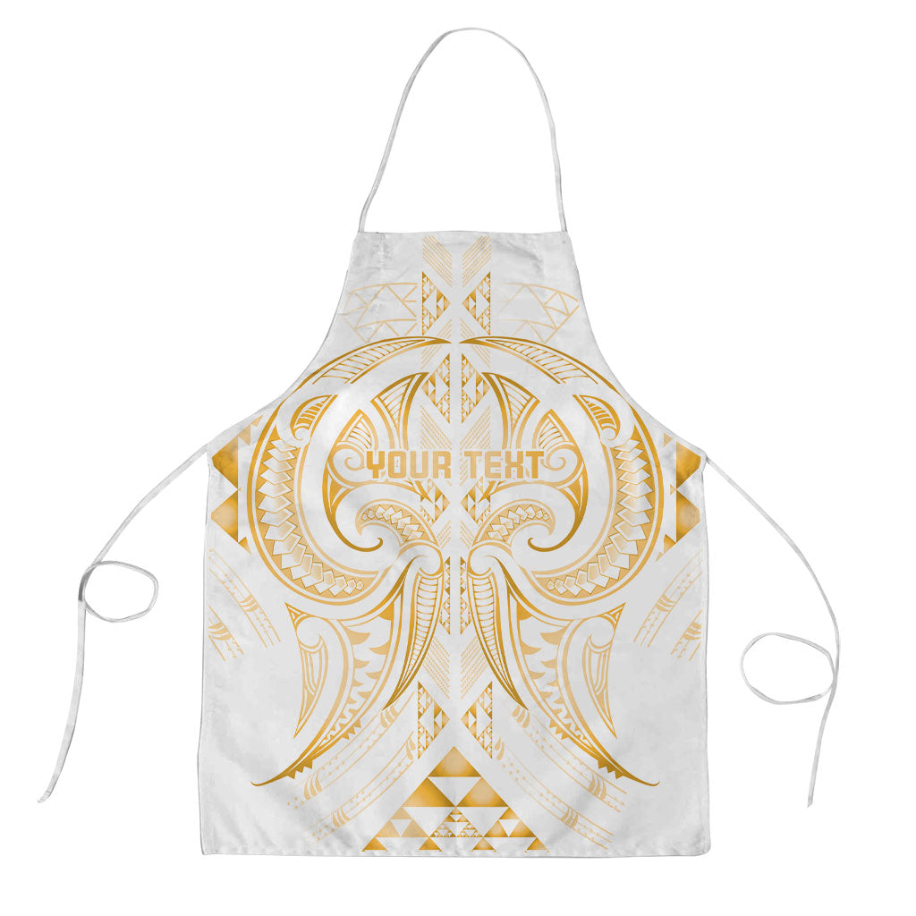 Maori Rugby Custom Ngaru Mangopare Apron Koura Niho Taniwha Motif LT9 Gold - Polynesian Pride