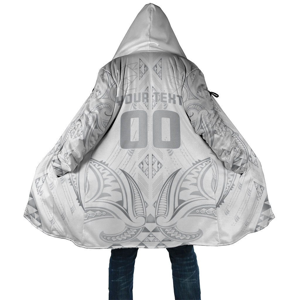 Maori Rugby Custom Ngaru Mangopare Cloak Kiwikiwi Niho Taniwha Motif LT9 Unisex Grey - Polynesian Pride