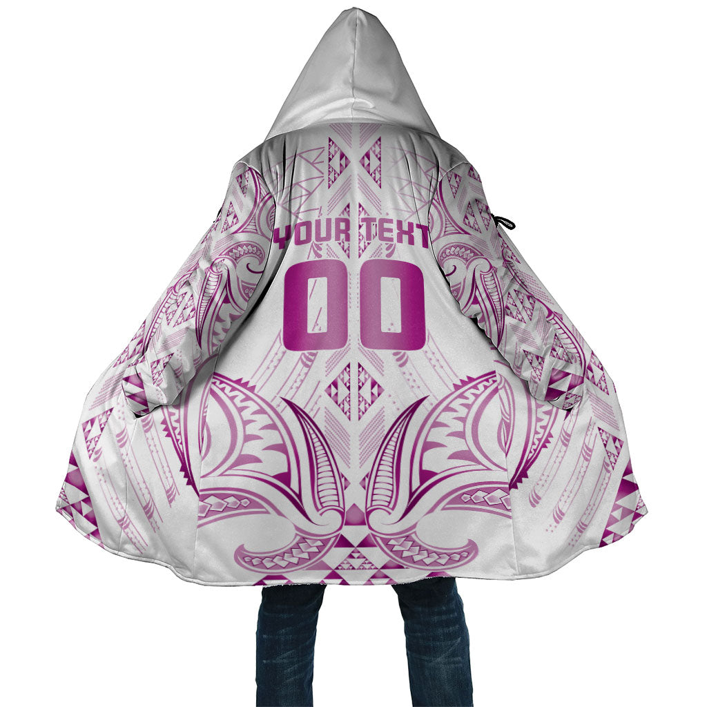 Maori Rugby Custom Ngaru Mangopare Cloak Mawhero Niho Taniwha Motif LT9 Unisex Pink - Polynesian Pride