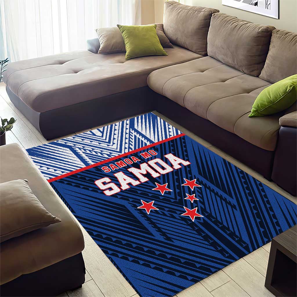 Rugby Toa Samoa Area Rug Samoa mo Samoa Island Warrior Pride - Polynesian Pride