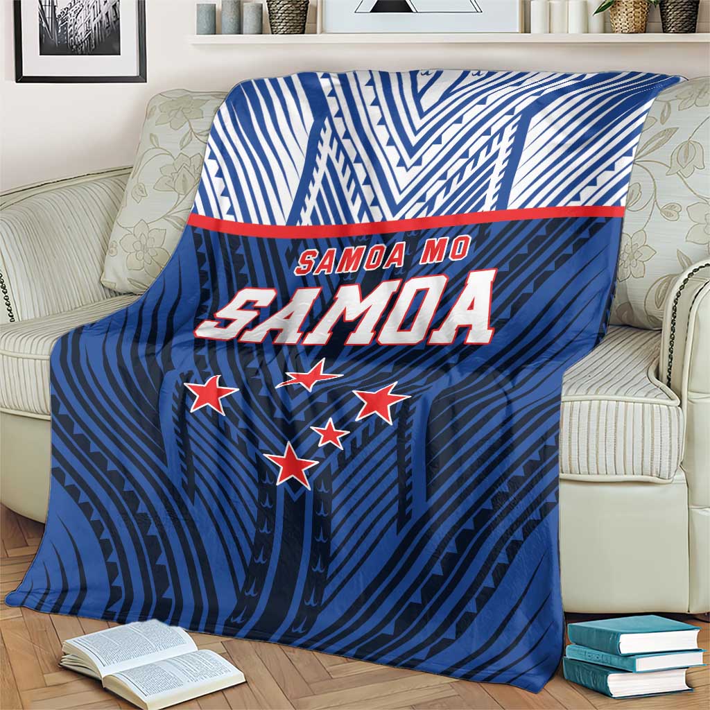 Rugby Toa Samoa Blanket Samoa mo Samoa Island Warrior Pride - Polynesian Pride