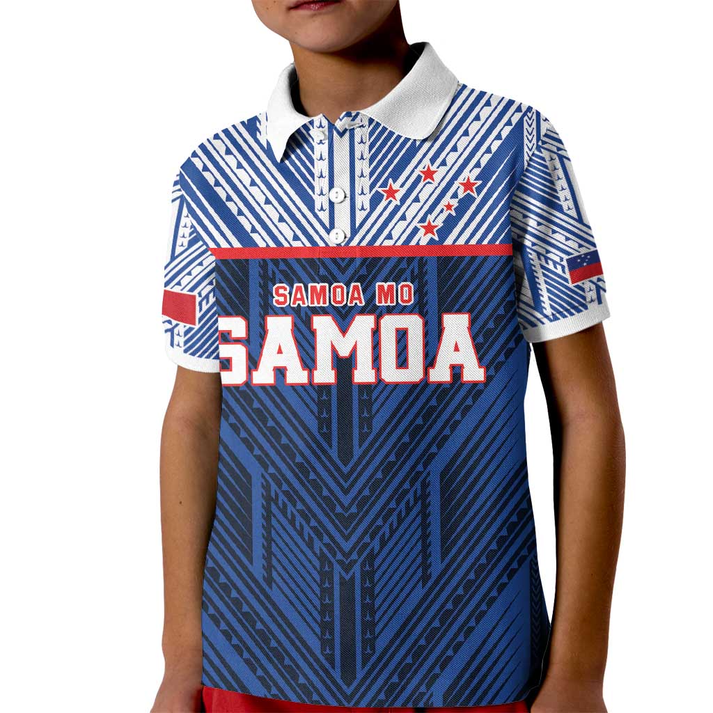 Custom Rugby Toa Samoa Kid Polo Shirt Samoa mo Samoa Island Warrior Pride - Polynesian Pride