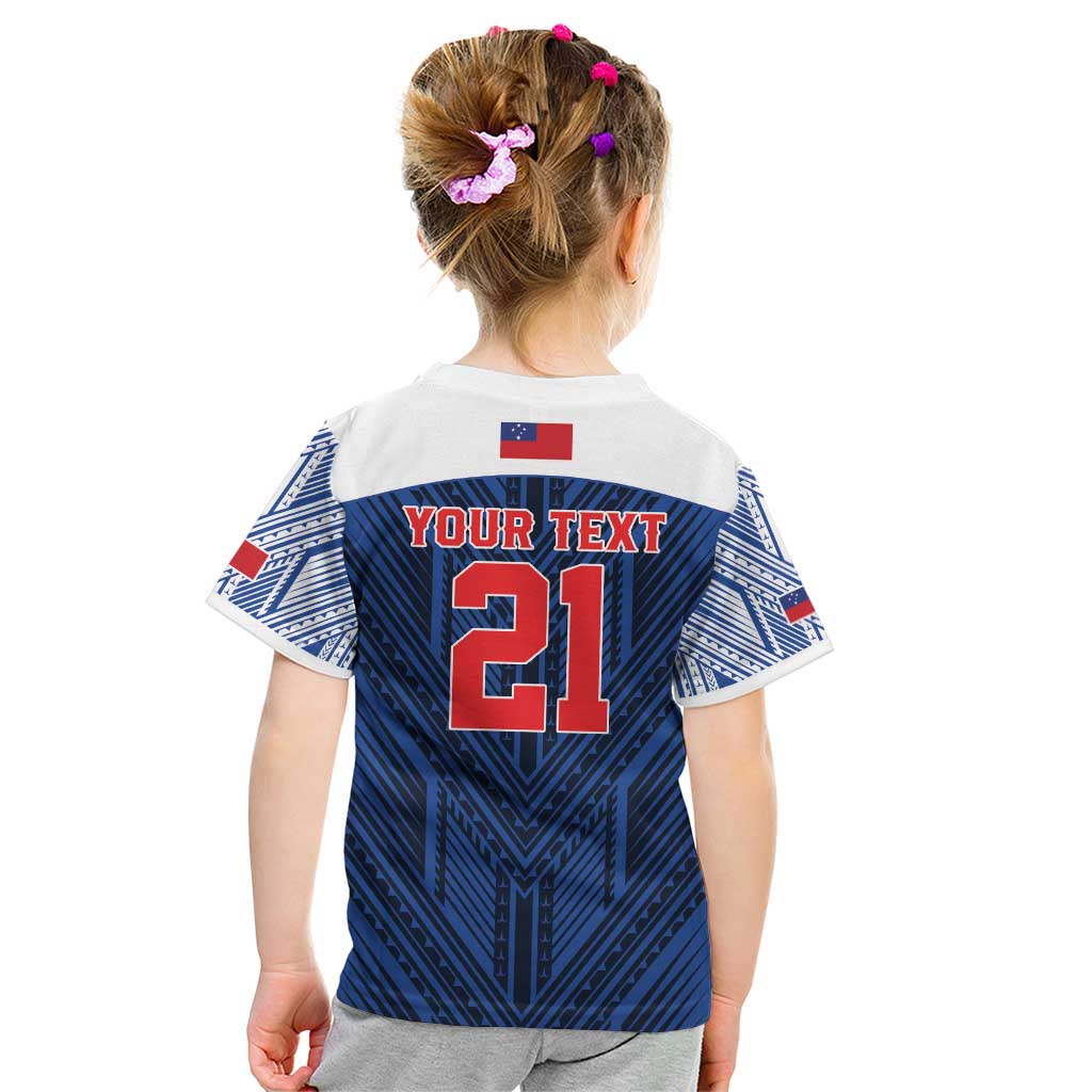 Custom Rugby Toa Samoa Kid T Shirt Samoa mo Samoa Island Warrior Pride - Polynesian Pride