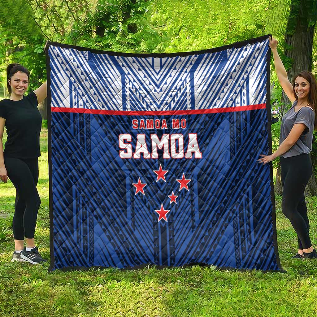 Rugby Toa Samoa Quilt Samoa mo Samoa Island Warrior Pride - Polynesian Pride