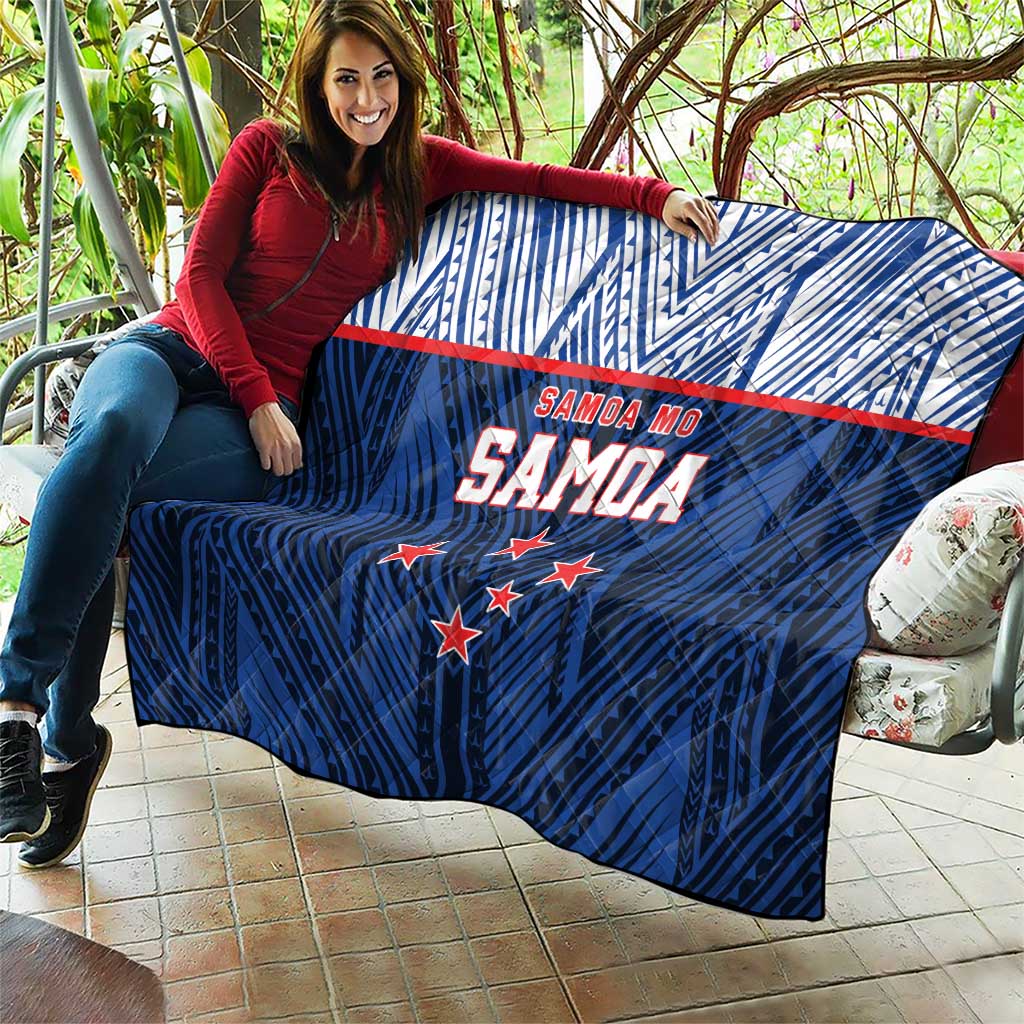 Rugby Toa Samoa Quilt Samoa mo Samoa Island Warrior Pride - Polynesian Pride