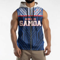 Custom Rugby Toa Samoa Sleeveless Zip Hoodie Samoa mo Samoa Island Warrior Pride - Polynesian Pride