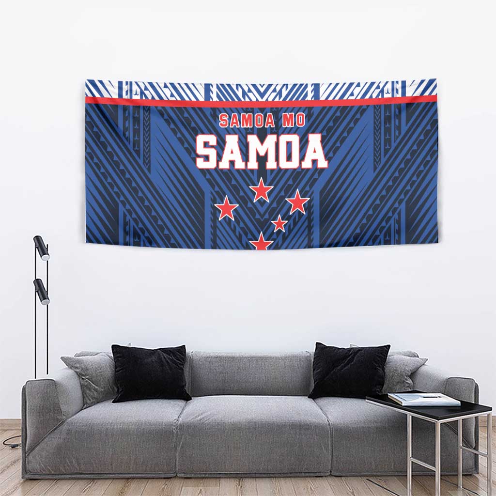 Rugby Toa Samoa Tapestry Samoa mo Samoa Island Warrior Pride - Polynesian Pride