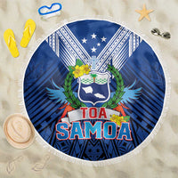 Rugby Toa Samoa Beach Blanket Samoa mo Samoa Strength in Tatau - Polynesian Pride