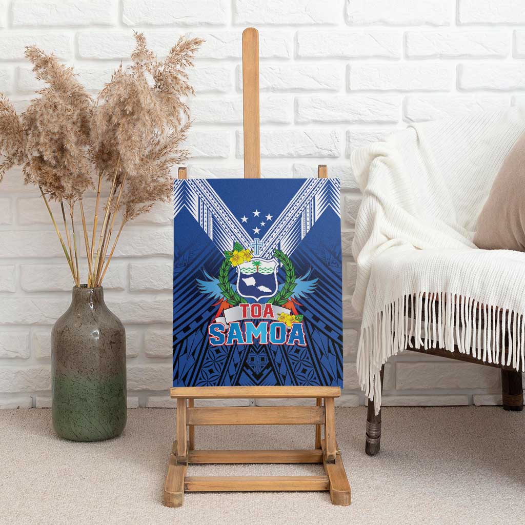 Rugby Toa Samoa Canvas Wall Art Samoa mo Samoa Strength in Tatau - Polynesian Pride