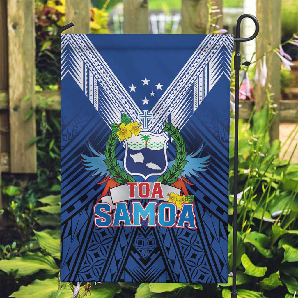 Rugby Toa Samoa Garden Flag Samoa mo Samoa Strength in Tatau - Polynesian Pride