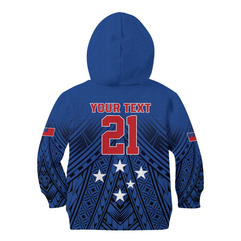 Custom Rugby Toa Samoa Kid Hoodie Samoa mo Samoa Strength in Tatau - Polynesian Pride