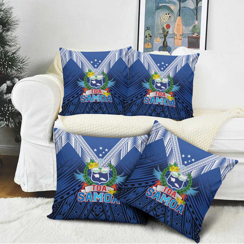 Rugby Toa Samoa Pillow Cover Samoa mo Samoa Strength in Tatau - Polynesian Pride