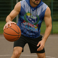 Custom Rugby Toa Samoa Sleeveless Hoodie Samoa mo Samoa Strength in Tatau - Polynesian Pride