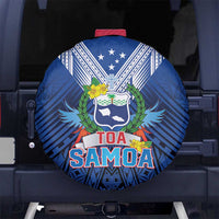 Rugby Toa Samoa Spare Tire Cover Samoa mo Samoa Strength in Tatau - Polynesian Pride