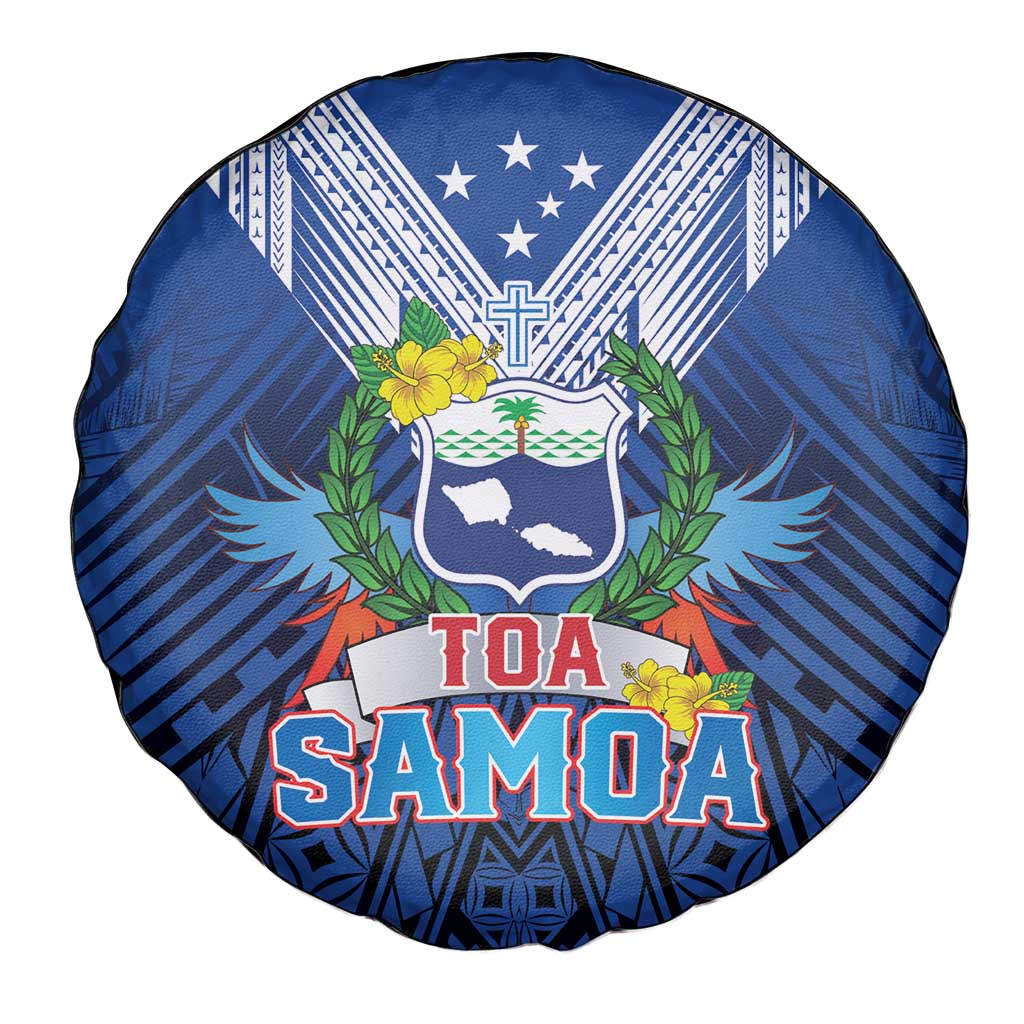 Rugby Toa Samoa Spare Tire Cover Samoa mo Samoa Strength in Tatau - Polynesian Pride