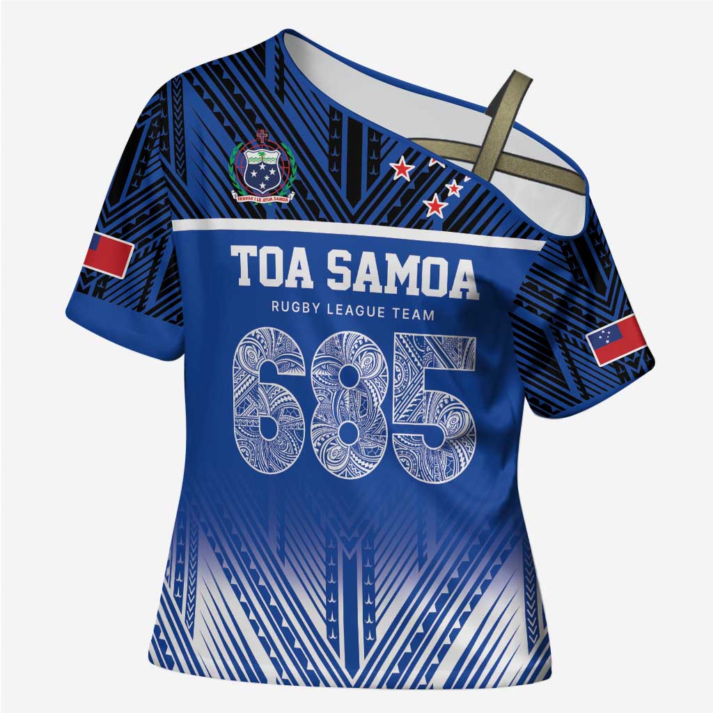 Toa Samoa 685 Cross Shoulder Shirt Uso Aso Uma For Life For Samoa - Polynesian Pride