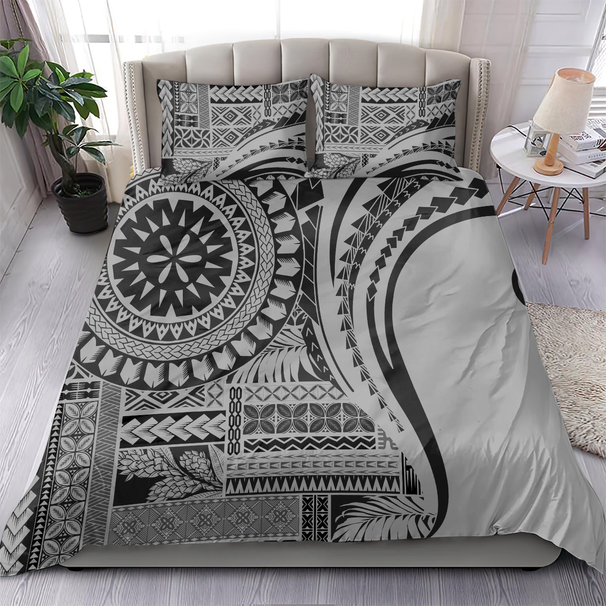 Samoa Siapo Arty Bedding Set Black Style LT9 - Polynesian Pride