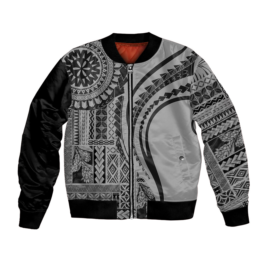 Samoa Siapo Arty Bomber Jacket Black Style LT9 Unisex Black - Polynesian Pride