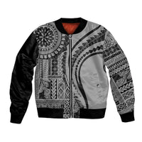 Samoa Siapo Arty Bomber Jacket Black Style LT9 Unisex Black - Polynesian Pride