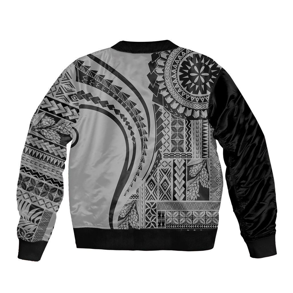 Samoa Siapo Arty Bomber Jacket Black Style LT9 - Polynesian Pride