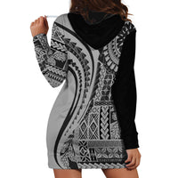 Samoa Siapo Arty Hoodie Dress Black Style LT9 - Polynesian Pride