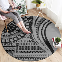 Samoa Siapo Arty Round Carpet Black Style LT9 - Polynesian Pride