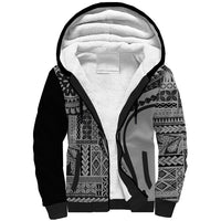 Samoa Siapo Arty Sherpa Hoodie Black Style LT9 Unisex Black - Polynesian Pride