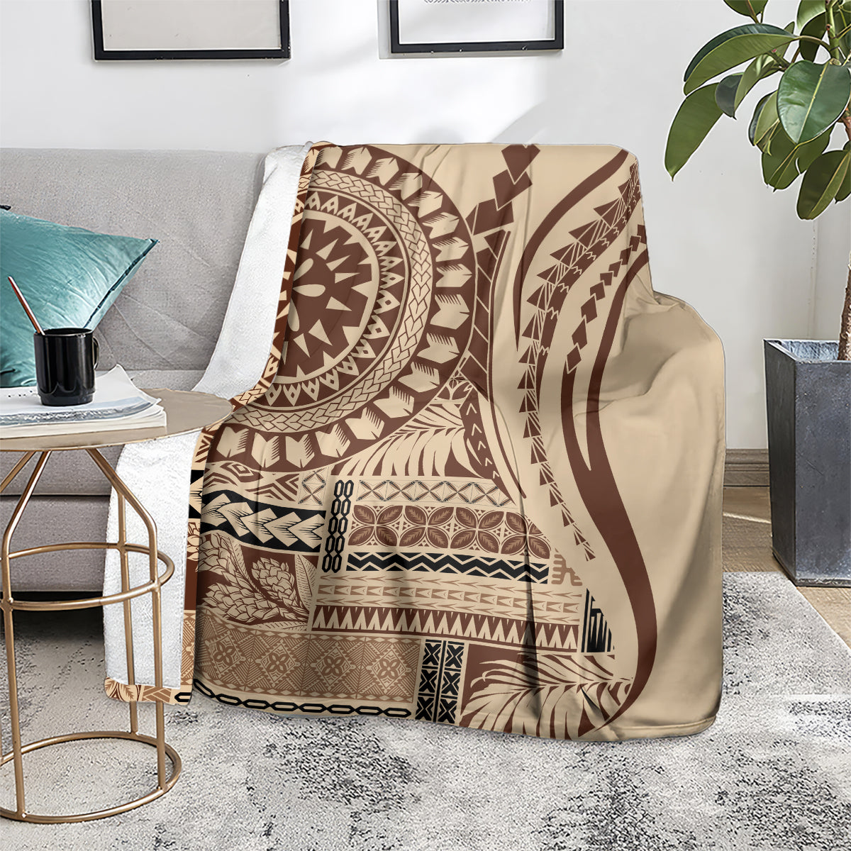 Samoa Siapo Arty Blanket Brown Style LT9 - Polynesian Pride