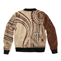 Samoa Siapo Arty Bomber Jacket Brown Style LT9 - Polynesian Pride