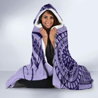 Samoa Siapo Arty Hooded Blanket Purple Style LT9 - Polynesian Pride