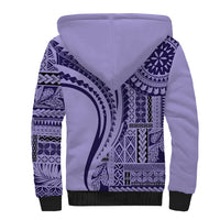 Samoa Siapo Arty Sherpa Hoodie Purple Style LT9 - Polynesian Pride