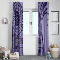 Samoa Siapo Arty Window Curtain Purple Style LT9 - Polynesian Pride