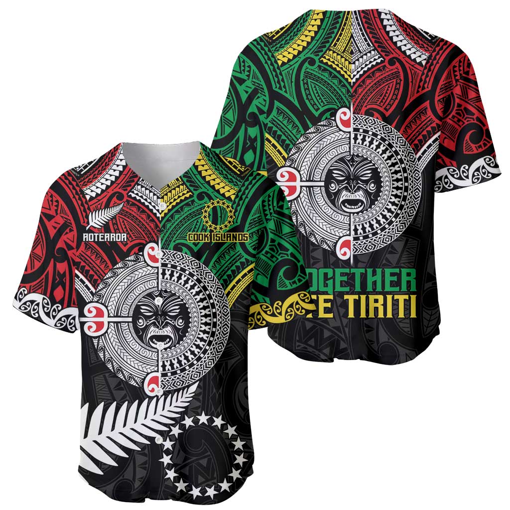 Aotearoa and Cook Islands Mo Te Tiriti Baseball Jersey New Zealand Honour The Treaty Ake!Ake!Ake! LT9 - Polynesian Pride