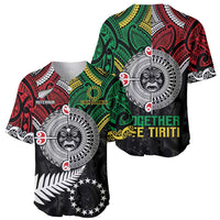 Aotearoa and Cook Islands Mo Te Tiriti Baseball Jersey New Zealand Honour The Treaty Ake!Ake!Ake! LT9 - Polynesian Pride