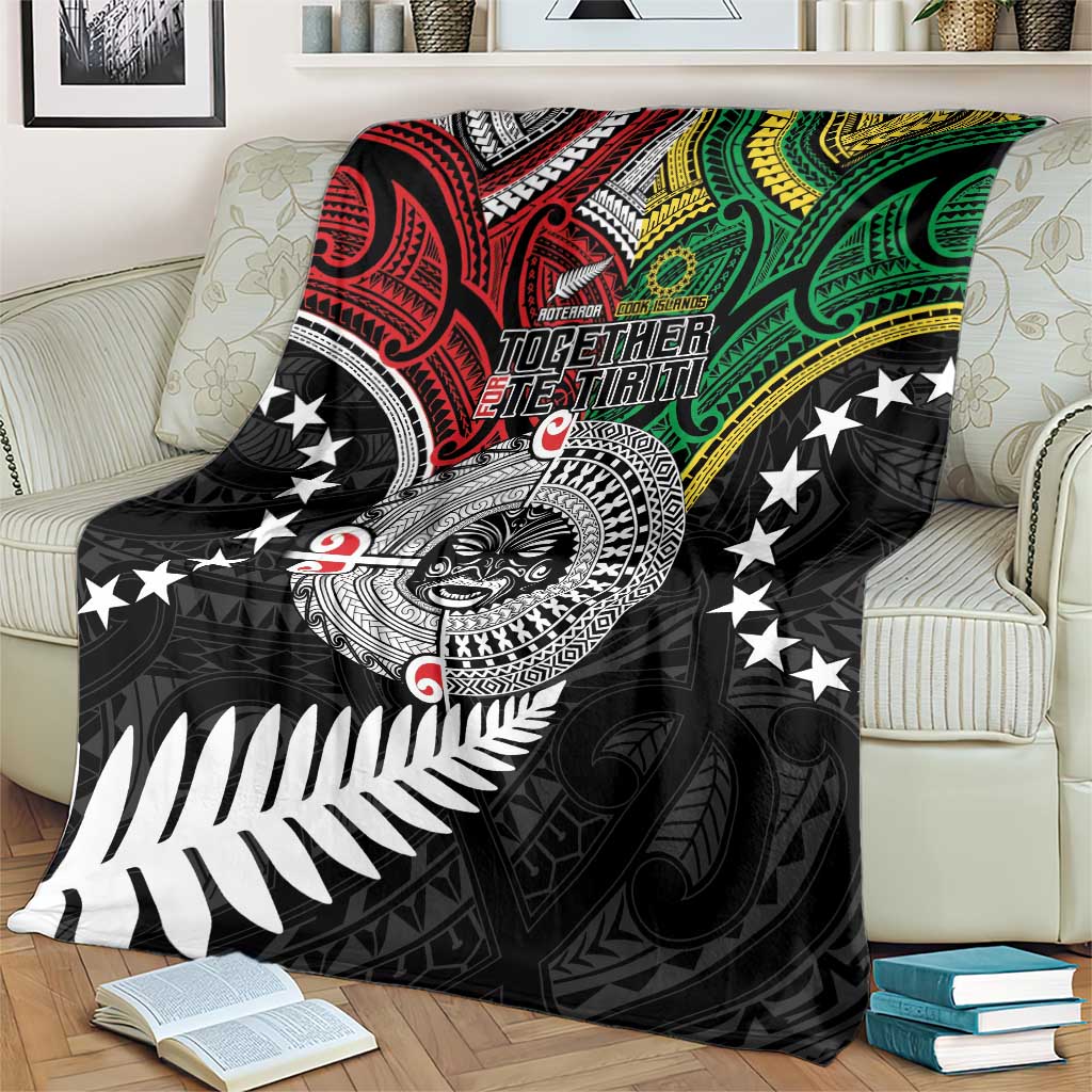 Aotearoa and Cook Islands Mo Te Tiriti Blanket New Zealand Honour The Treaty Ake!Ake!Ake!