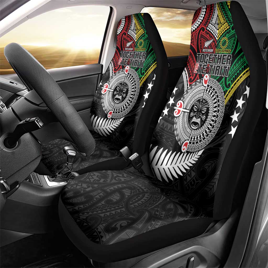 Aotearoa and Cook Islands Mo Te Tiriti Car Seat Cover New Zealand Honour The Treaty Ake!Ake!Ake!