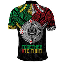 Aotearoa and Cook Islands Mo Te Tiriti Polo Shirt New Zealand Honour The Treaty Ake!Ake!Ake!