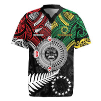 Aotearoa and Cook Islands Mo Te Tiriti Rugby Jersey New Zealand Honour The Treaty Ake!Ake!Ake!