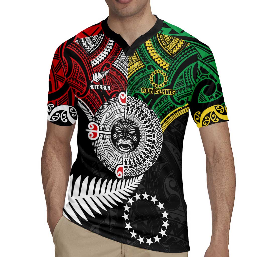 Aotearoa and Cook Islands Mo Te Tiriti Rugby Jersey New Zealand Honour The Treaty Ake!Ake!Ake!